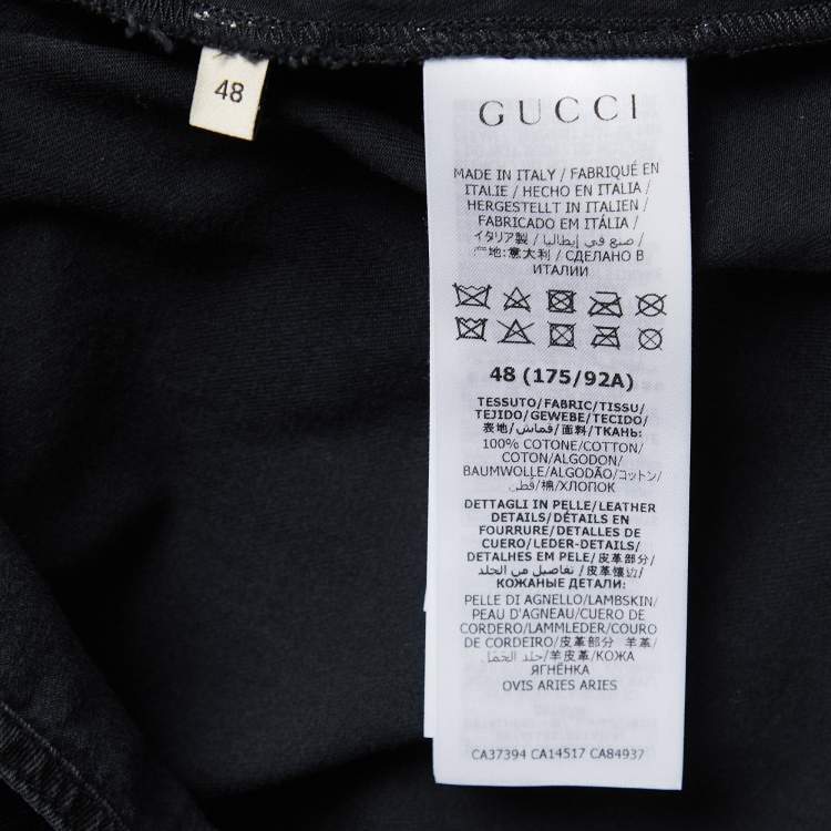 Pre Owned Gucci Black Denim Horsebit Detail Shirt M