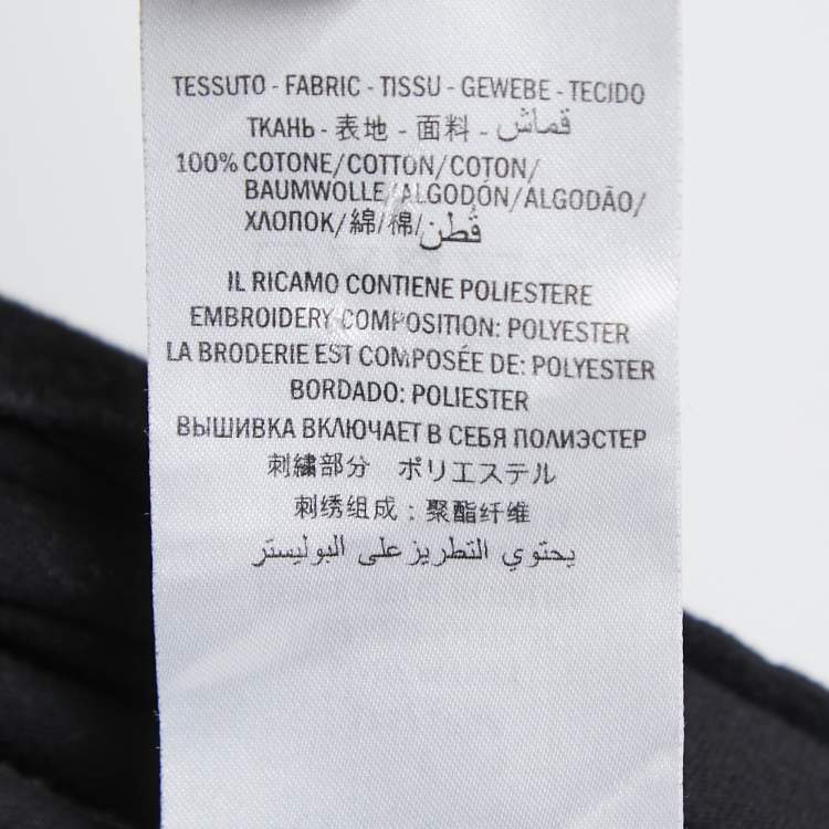 Pre Owned Gucci Black L'Aveugle Par Amour Tiger Embroidered Cotton T-Shirt L