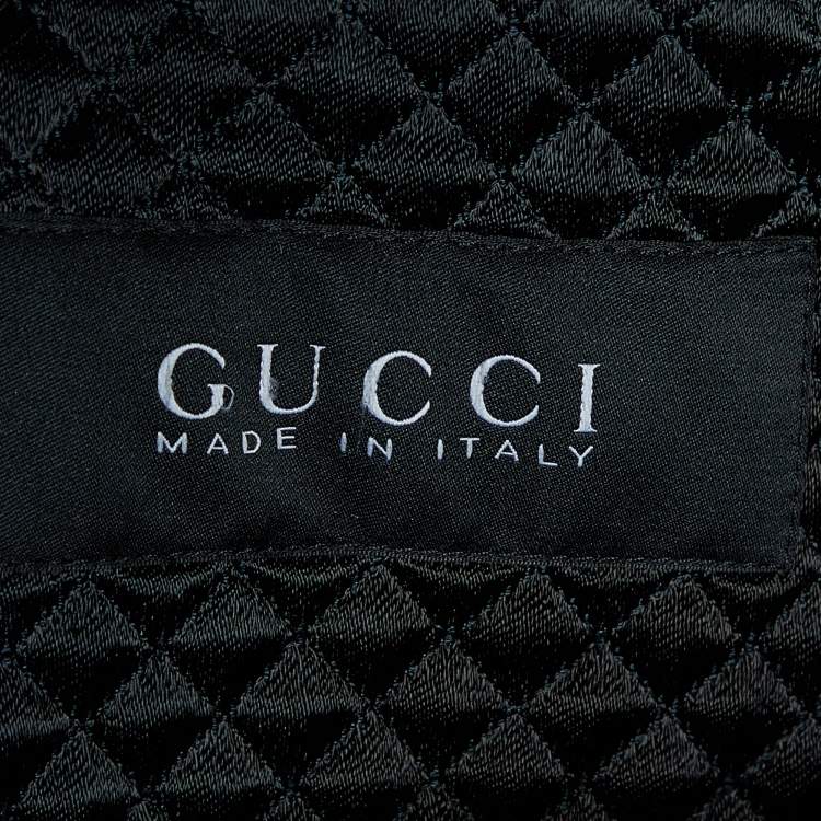 Pre Owned Gucci Black Wool Double Breasted Jacket S