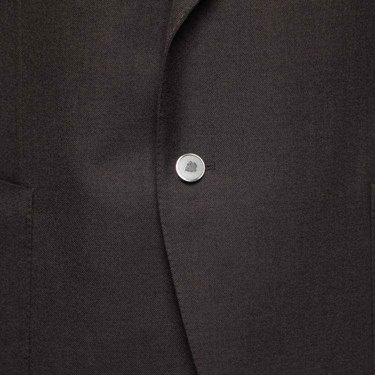 Pre Owned Gucci Dark Brown Wool Blend Single Breasted Blazer XL