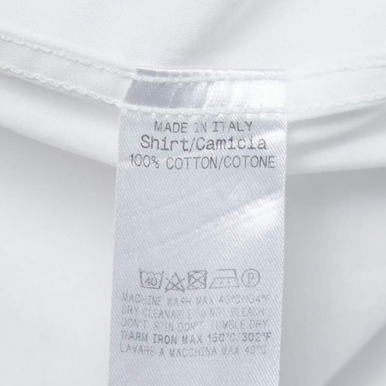 Pre Owned Gucci White Cotton Button Front Shirt 2XL