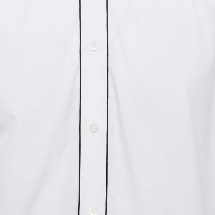 Pre Owned Gucci White Cotton Button Front Shirt 2XL
