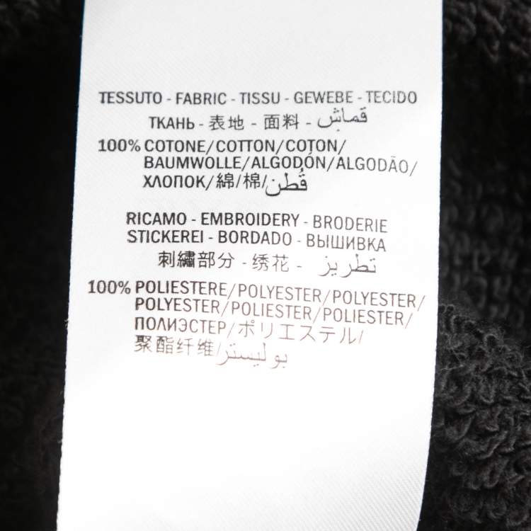 Pre Owned Gucci Black Tiger Printed Cotton Knit Hooded Zip Front Jacket XL