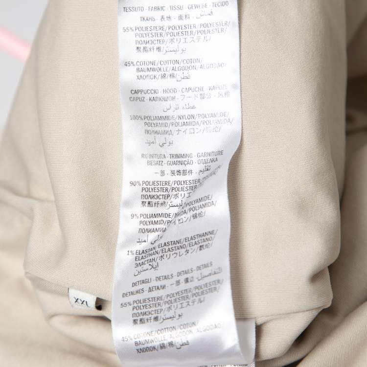 Pre Owned Gucci Color Block Cotton Knit Logo Embroidered Jacket XXL