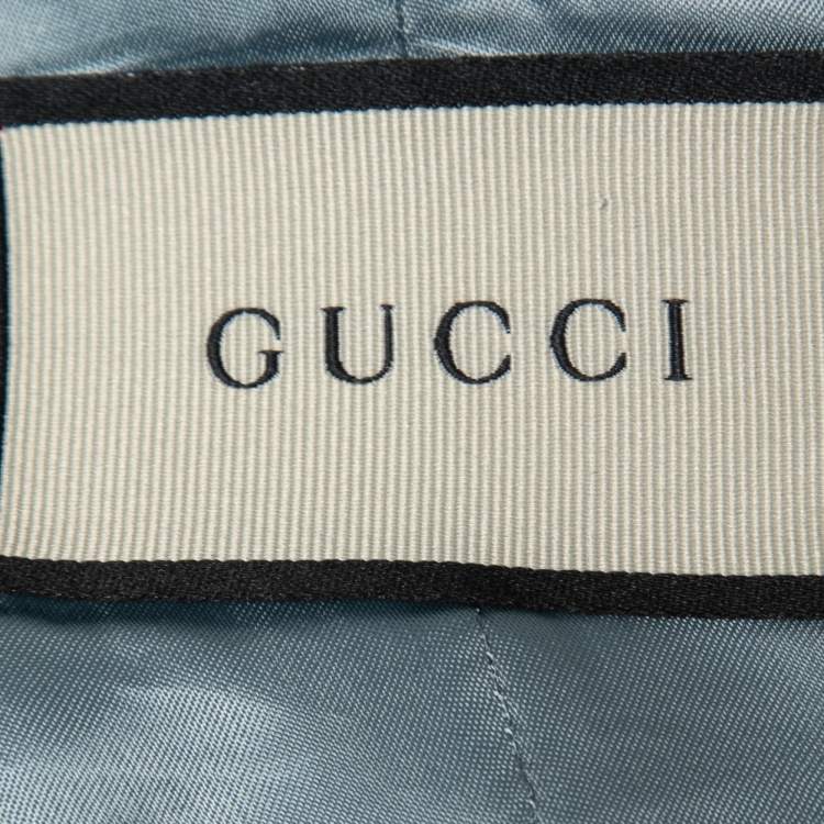 Pre Owned Gucci Beige Floral Snake Printed Linen Vest 3XL