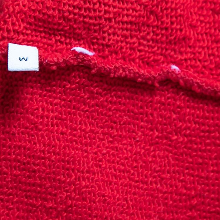 Pre Owned Gucci Red Cotton Blind For Love Bee Embroidered Sweatshirt M