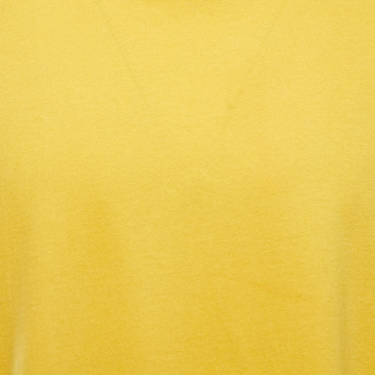 Pre Owned Gucci Yellow Distressed Cotton T-Shirt XL