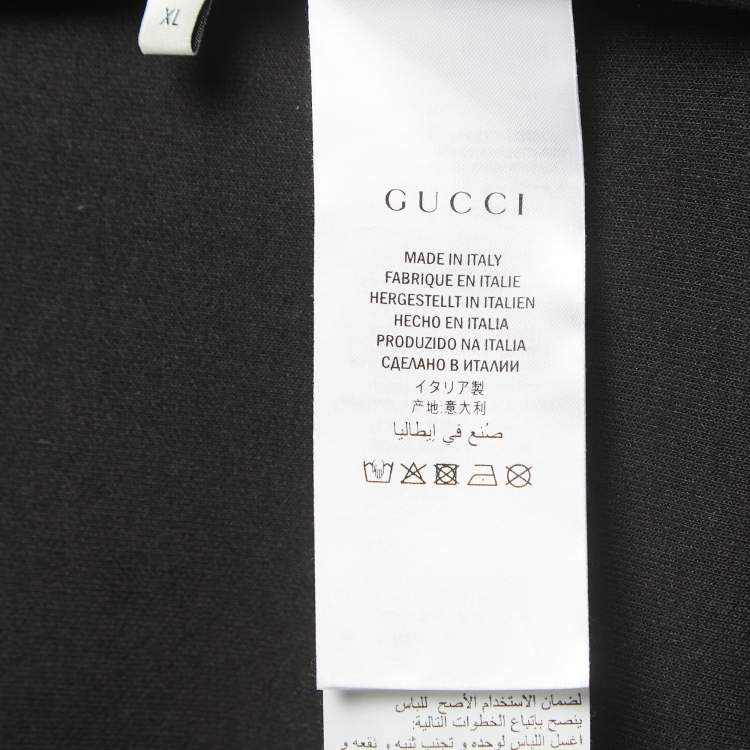 Pre Owned Gucci Black Knit Web Stripe Detail Zip Front Jacket XL