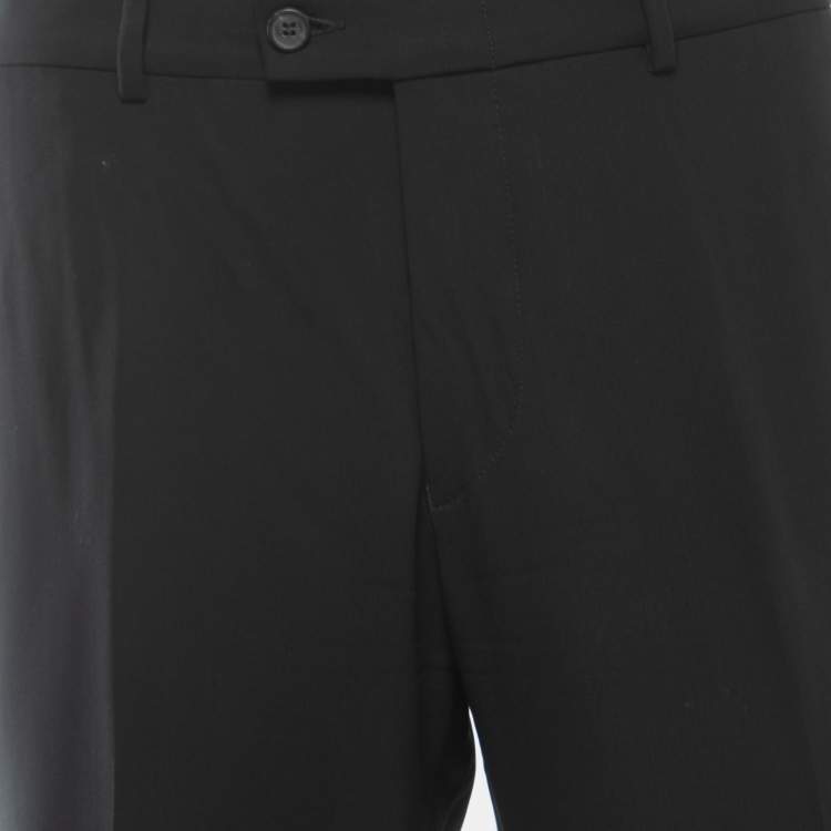 Pre Owned Gucci Black Wool Buttoned Trousers XL