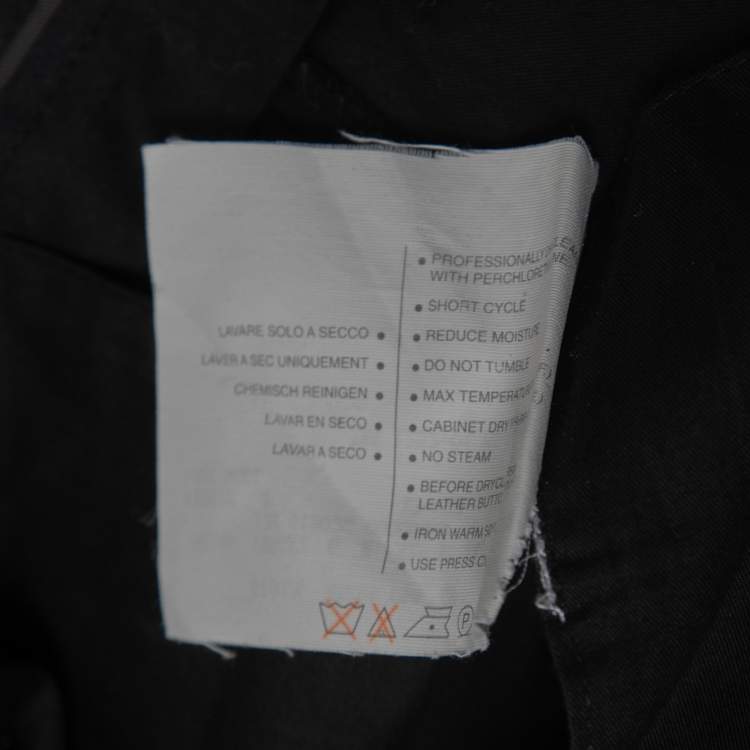 Pre Owned Gucci Black Wool Buttoned Trousers XL