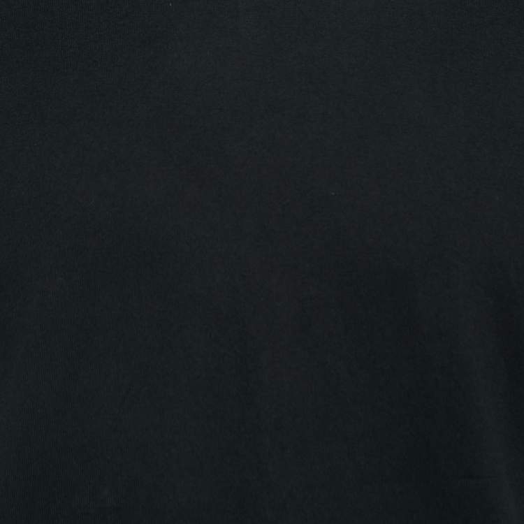 Pre Owned Gucci Black Cotton Web Striped Crew Neck T-Shirt XXL