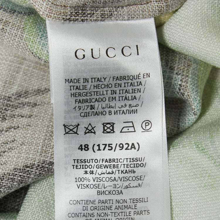 Pre Owned Gucci Multicolor Love Parade Print Viscose Short Sleeve Shirt M