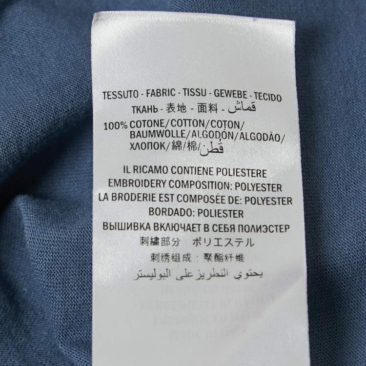 Pre Owned Gucci Blue Octopus Printed Cotton T-Shirt XS