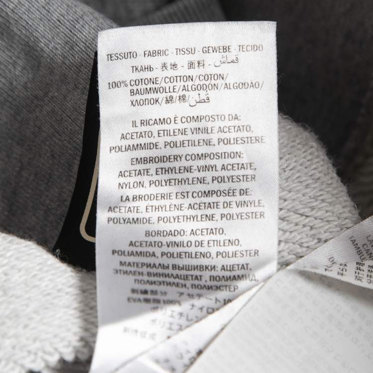 Pre Owned Gucci Grey Cotton LA Angels Patch Detail Sweatshirt XS