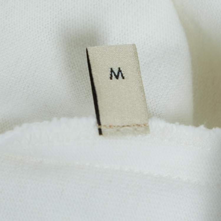 Pre Owned Gucci White Cotton Printed T-Shirt M