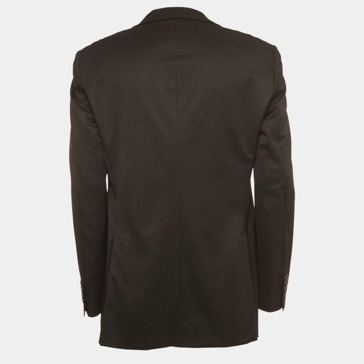 Pre Owned Gucci Brown Wool Single Breasted Blazer XL