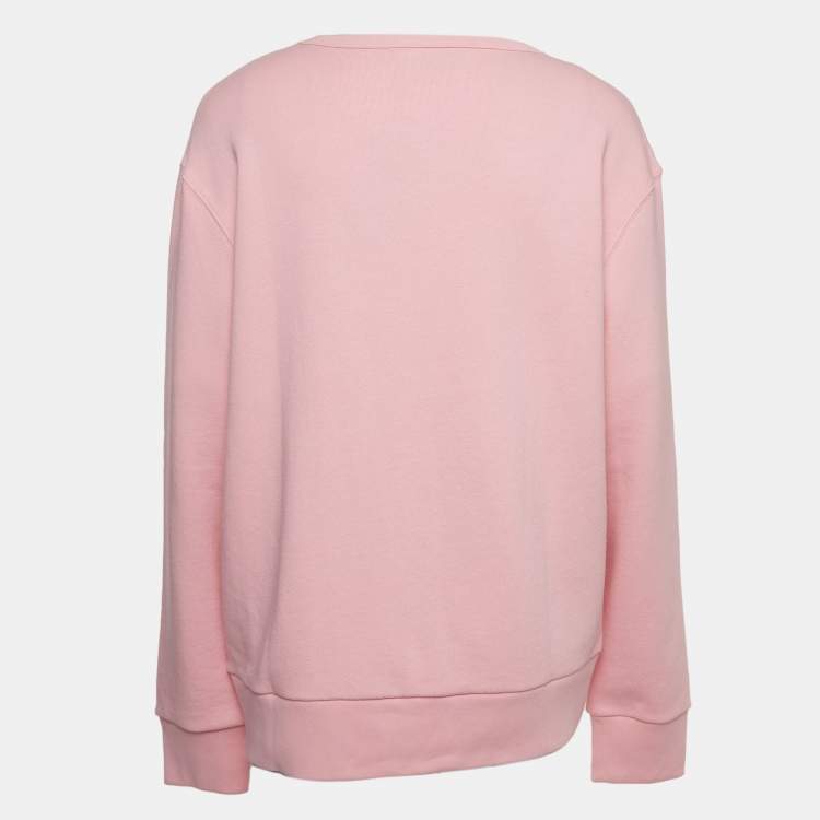 Gucci Garden Pink Eye Print Cotton Crew Neck Sweatshirt XL Gucci TLC