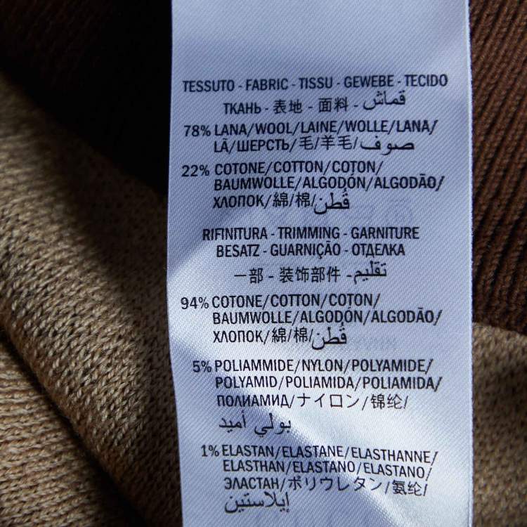 Pre Owned Gucci Brown GG Wool Knit Elasticized Waist Shorts XS