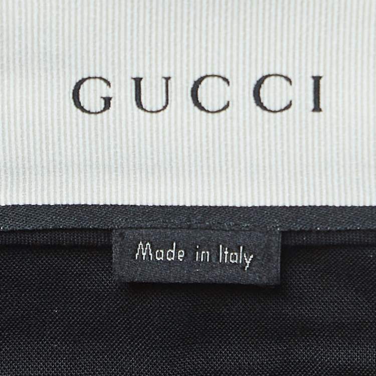 Pre Owned Gucci Navy Blue Cotton Riding Tapered Trousers M