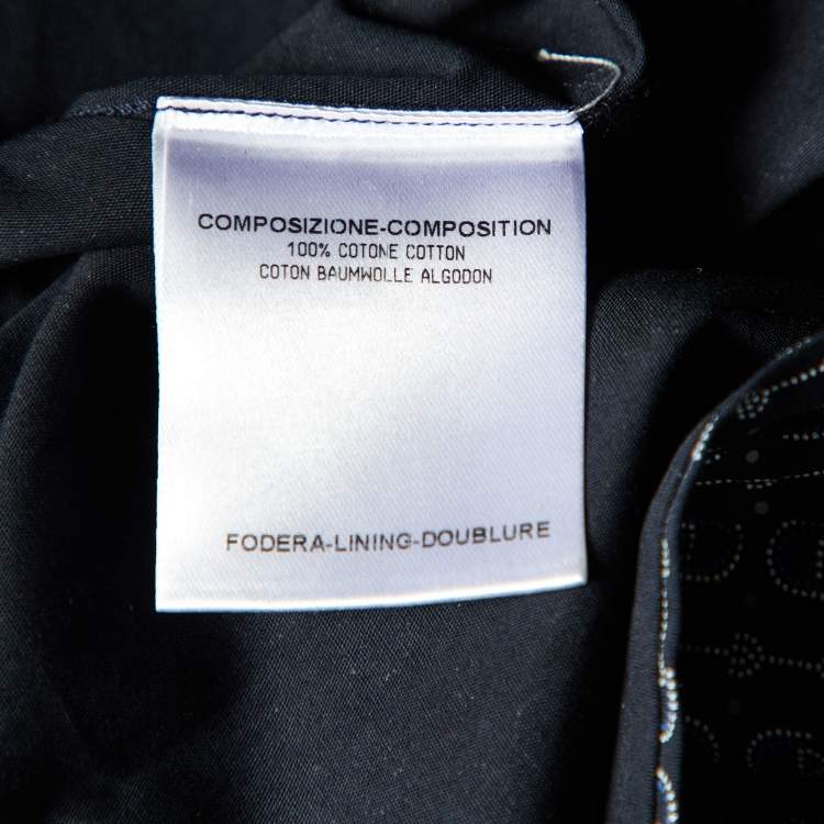 Pre Owned Gucci Black Horsebit Print Cotton Slim Fit Long Sleeve Shirt S
