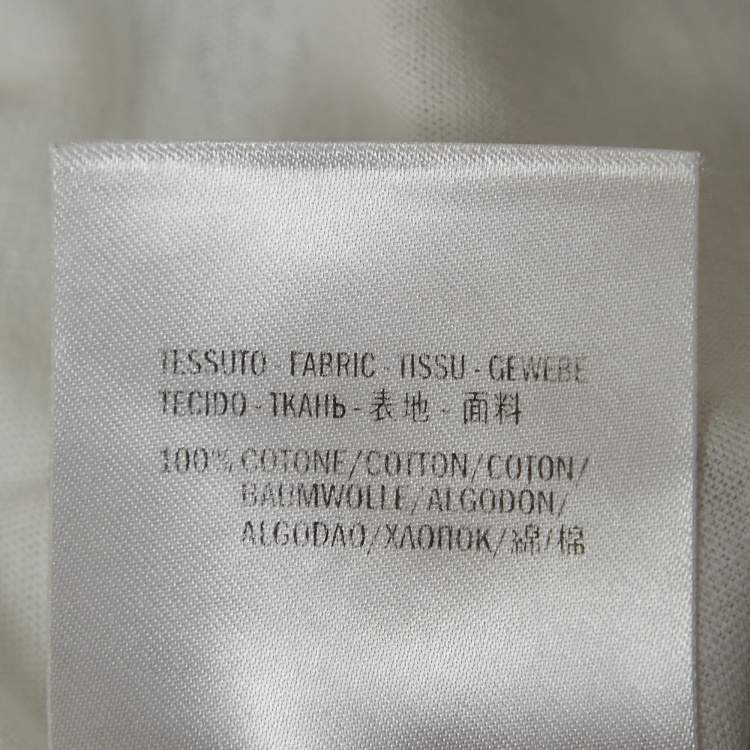 Pre Owned Gucci White Tiger Print Cotton Crew Neck T-Shirt M