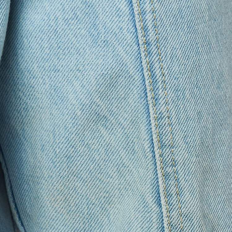 مملوكة مسبقًا Gucci Blue Paramount Pictures Embroidered Denim Jacket S