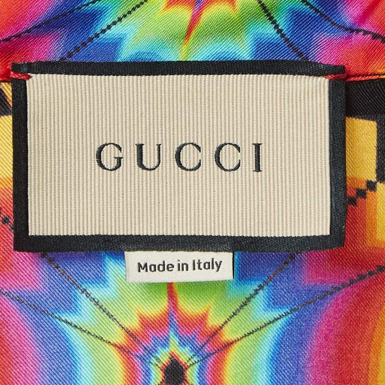 مملوكة مسبقًا Gucci Multicolor GG Kaleidoscope Silk Short Sleeves Shirt S