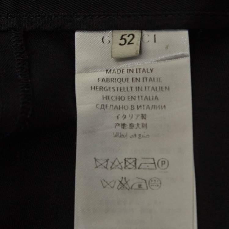 Pre Owned Gucci Black Butterfly Embroidered Cotton Cargo Short XL