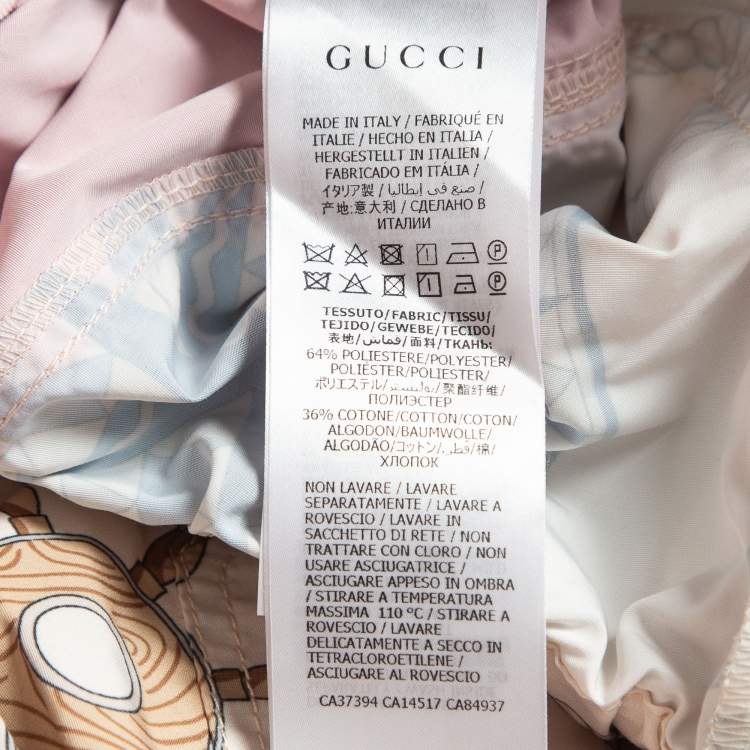 مملوكة مسبقًا Gucci Cream Nautical Print Synthetic Joggers XS