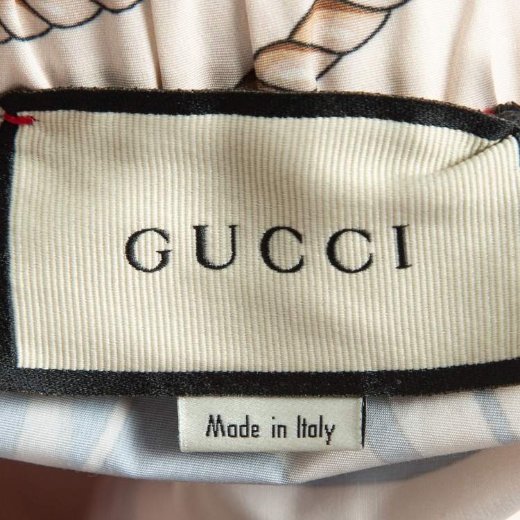مملوكة مسبقًا Gucci Cream Nautical Print Synthetic Joggers XS