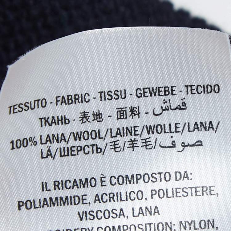 Pre Owned Gucci Blue Knit Animalium Sweater XS