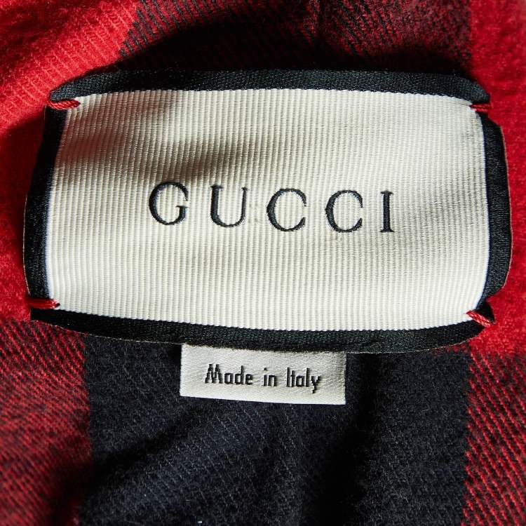 Pre Owned Gucci Blue Denim L'Aveugle Par Amour Jacket S