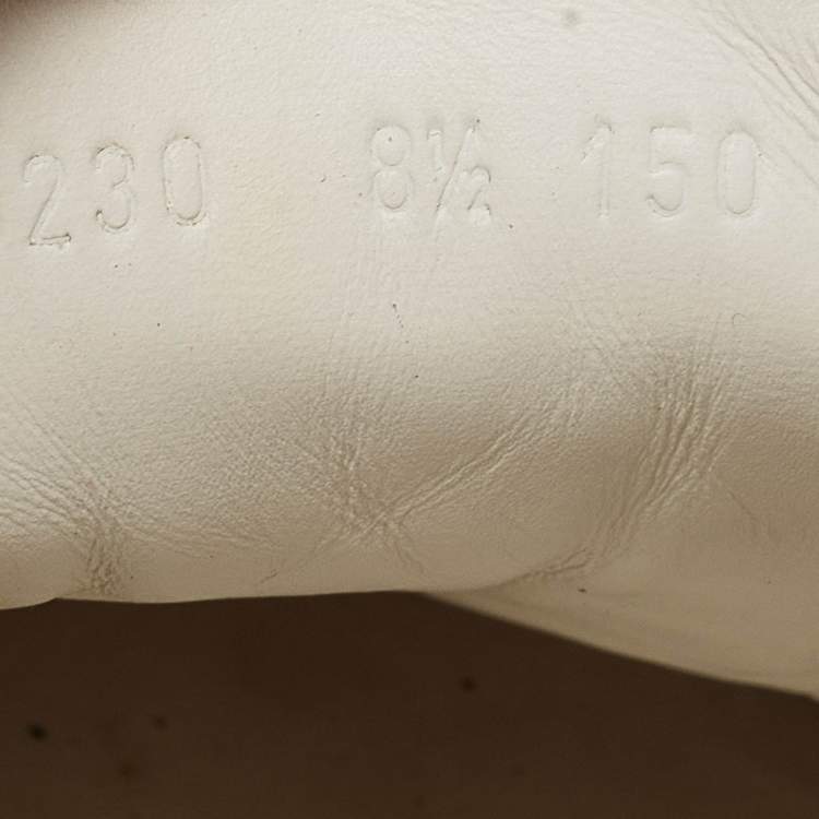 Pre Owned Gucci White Leather Web Ace Sneakers Size 42.5