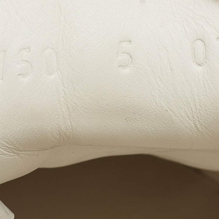 Pre Owned Gucci White Leather Web Ace Lace Up  Sneakers Size 39
