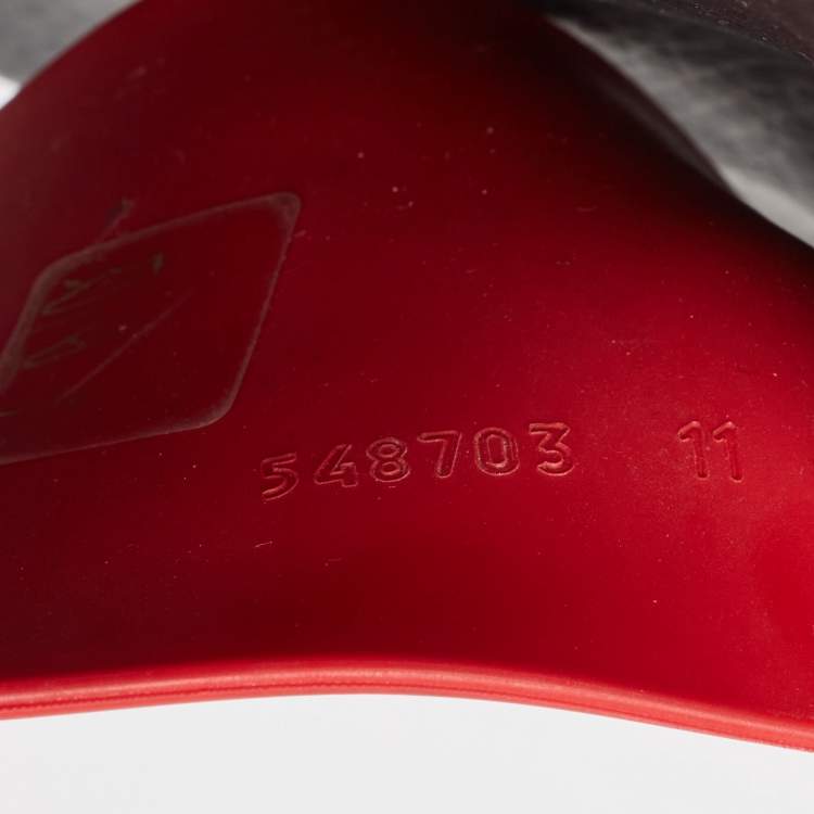 Pre Owned Gucci Multicolor GG Rainbow Rubber Pool Slides Size 45