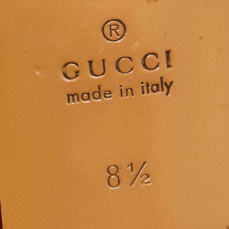 Pre Owned Gucci Brown GG Velvet Horsebit Loafers Size 42.5