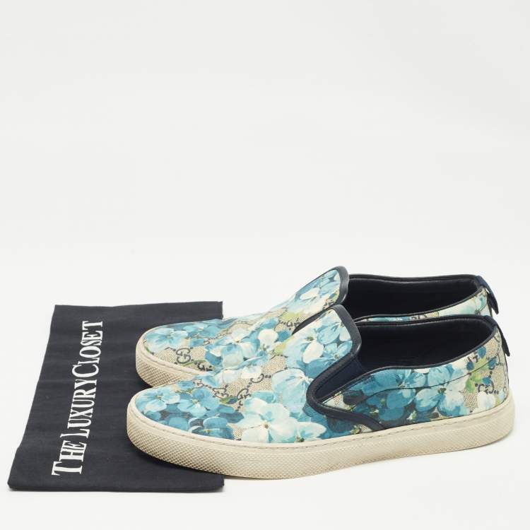 Pre Owned Gucci Multicolor GG Coated Canvas Slip On Sneakers Size 43.5