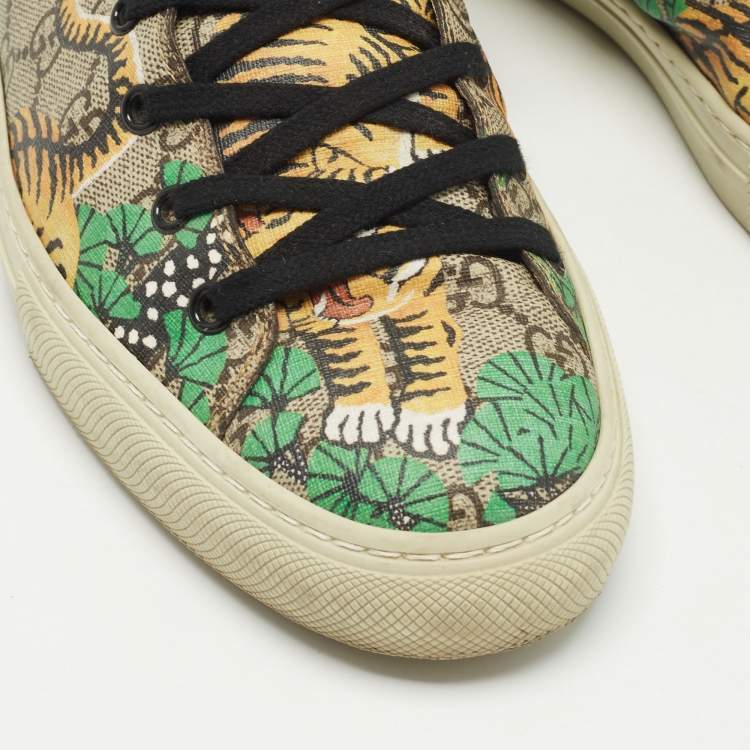 Pre Owned Gucci Multicolor GG Coated Canvas High Top Sneakers Size 44