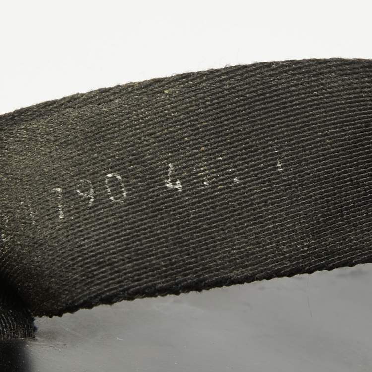 Pre Owned Gucci Black Canvas Thong Sandals Size 41.5