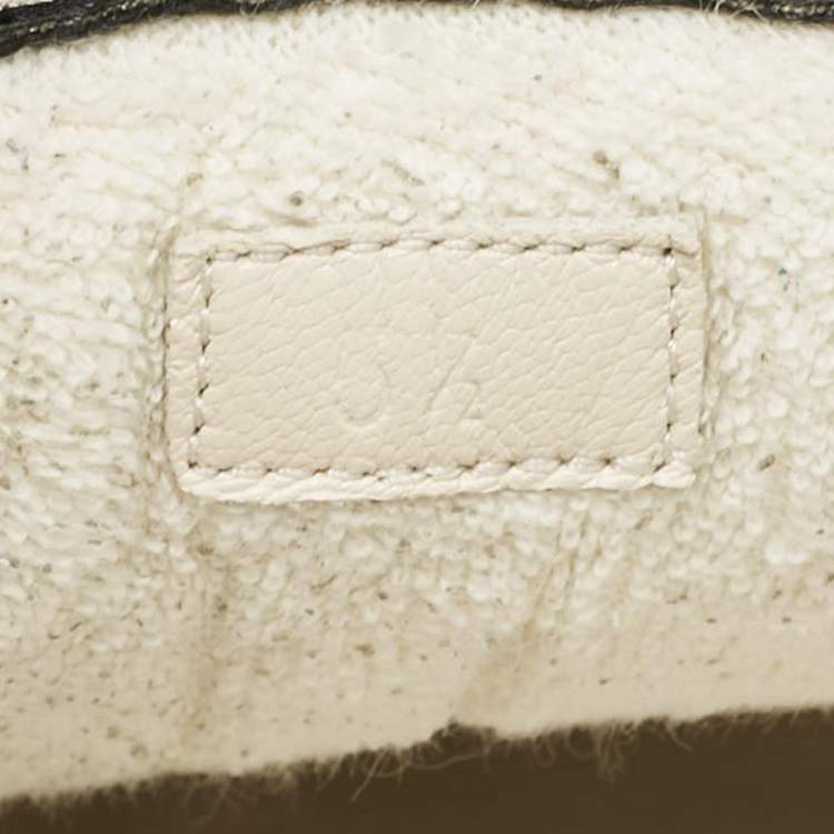 Pre Owned Gucci Grey Fabric and Nubuck Leather Screener Lace Up Sneakers Size 39.5