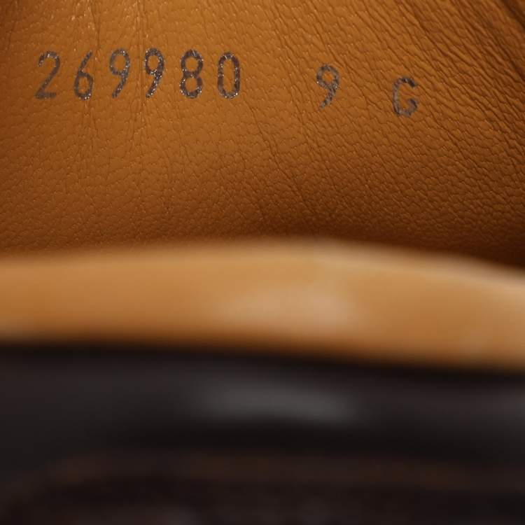 Pre Owned Gucci Brown Guccissima Leather Low Top Sneakers Size 43