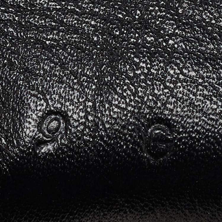Pre Owned Gucci Black Guccissima Leather Penny Loafers Size 43