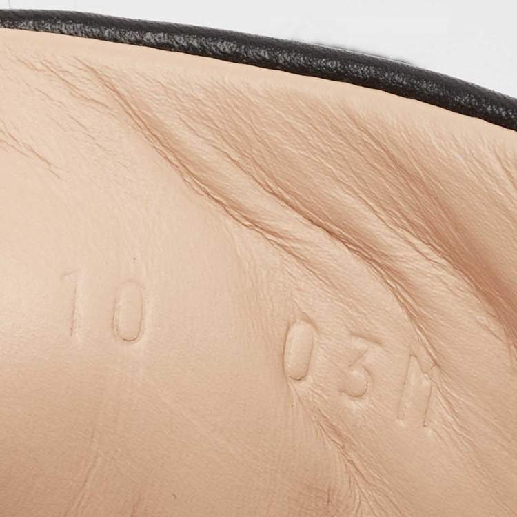 Pre Owned Gucci Black Leather Ace Web  Lace Up Sneakers Size 44