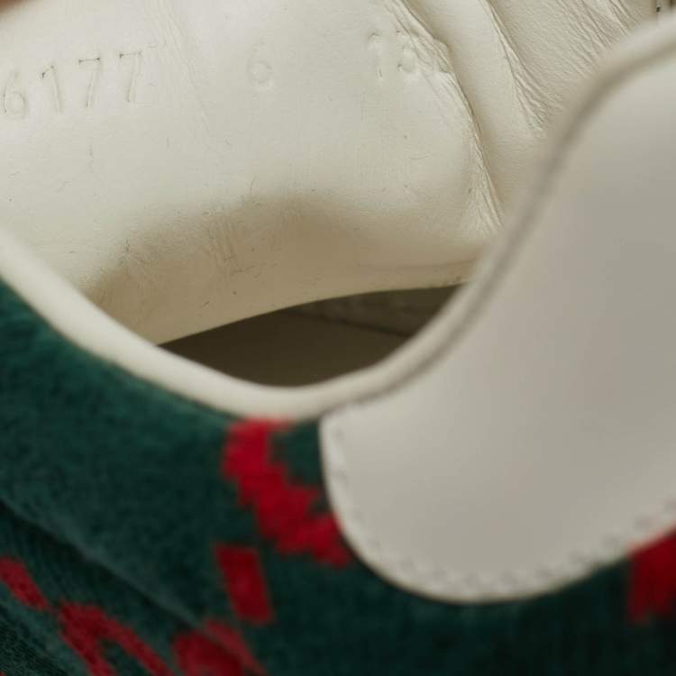 Pre Owned Gucci Tricolor GG Terry Fabric and Leather Ace Sneakers Size 40