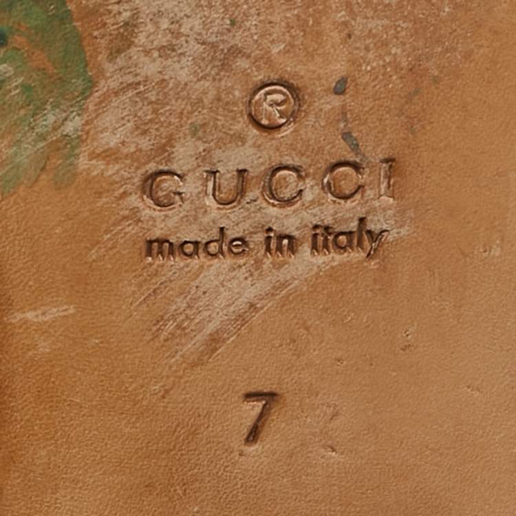 Pre Owned Gucci Brown Leather Jordaan Loafers Size 41