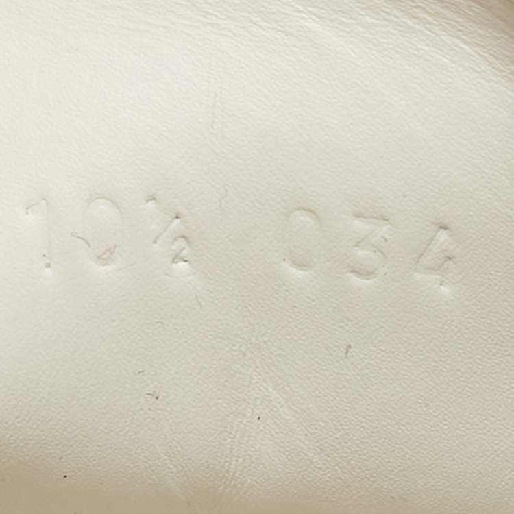 Pre Owned Gucci White Crocodile Leather and Leather Ace Lace Up Sneakers Size 44.5