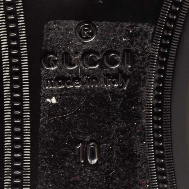 Pre Owned Gucci Black Velvet Pas De Rumeur Embroidered Flat Mules Size 44