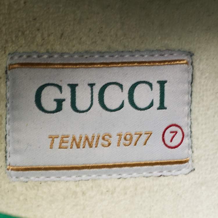 مملوكة مسبقًا Gucci Beige/Brown GG Canvas Tennis 1977 Sneakers Size 41