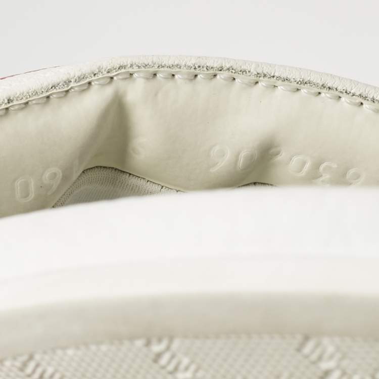 Pre Owned Gucci White Leather Original Flat Slides Size 43