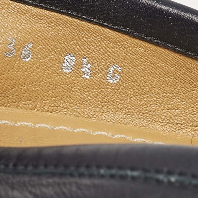 Pre Owned Gucci Navy Blue Leather Web Horsebit Loafers Size 42.5